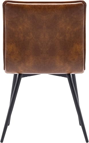 Miniatura 7 de DUHOME PU Leather Dining Chairs Upholstered Chairs Set of 4 Side Chair Yellowish-Brown amarillento-marrón,Camello,Marrón oscuro