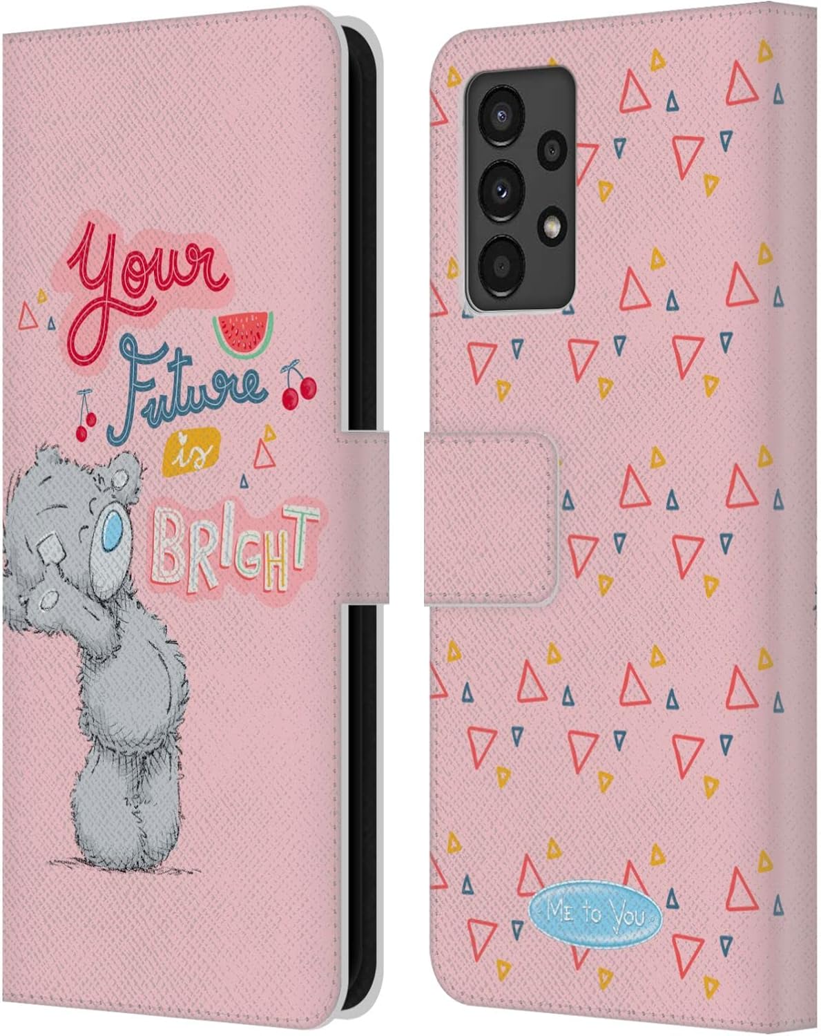 Head Case Designs Officially Licensed Me to You Your Future is Bright Retro Fun Leather Wallet Case Compatible with Samsung Galaxy A13 (2022)