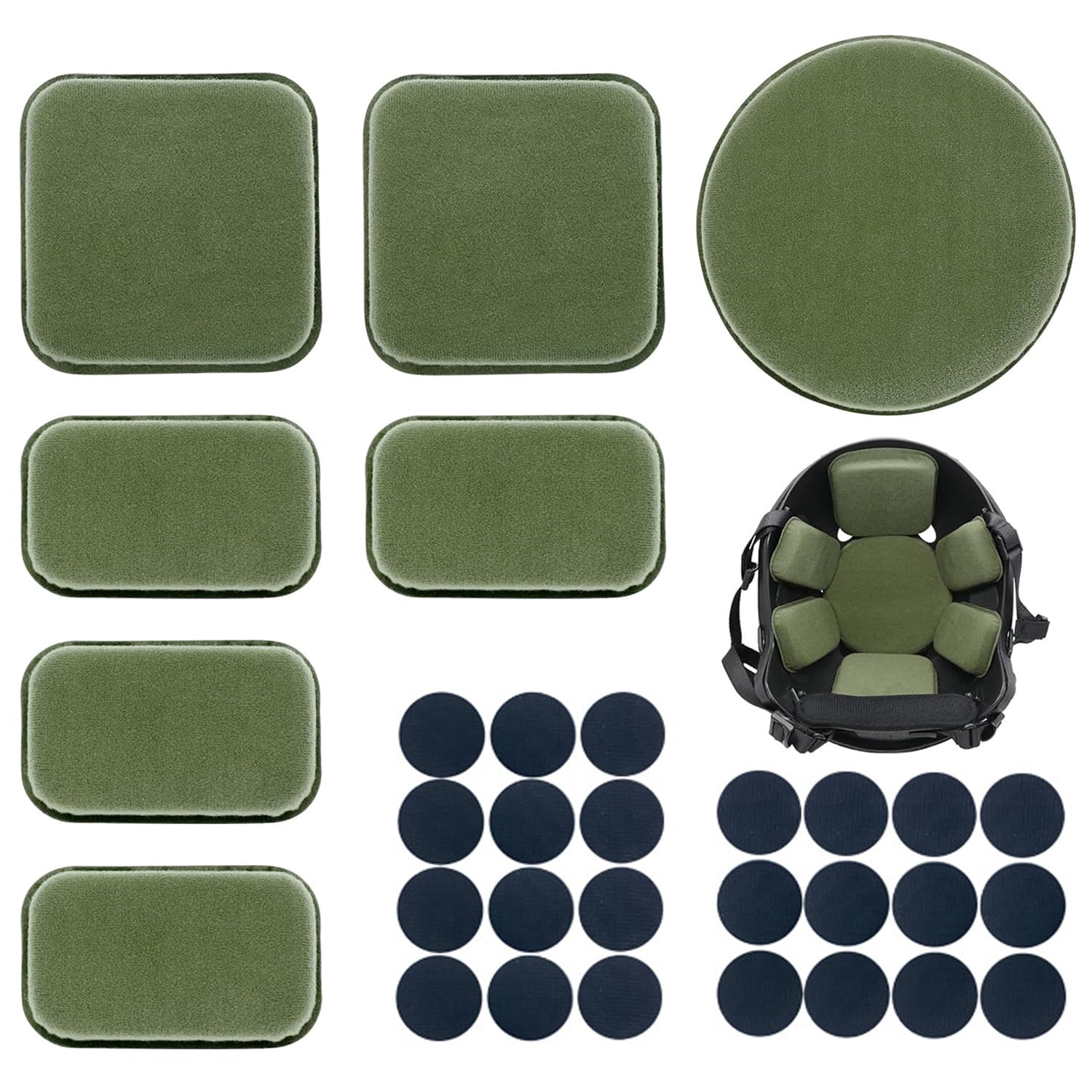 31 Pezzi Imbottiture per Casco,Imbottiture in Schiuma,Pad Elmetto,Kit di Imbottitura in Schiuma di Ricambio Riduce Il Movimento del Casco e Fornisce Protezione Indolore