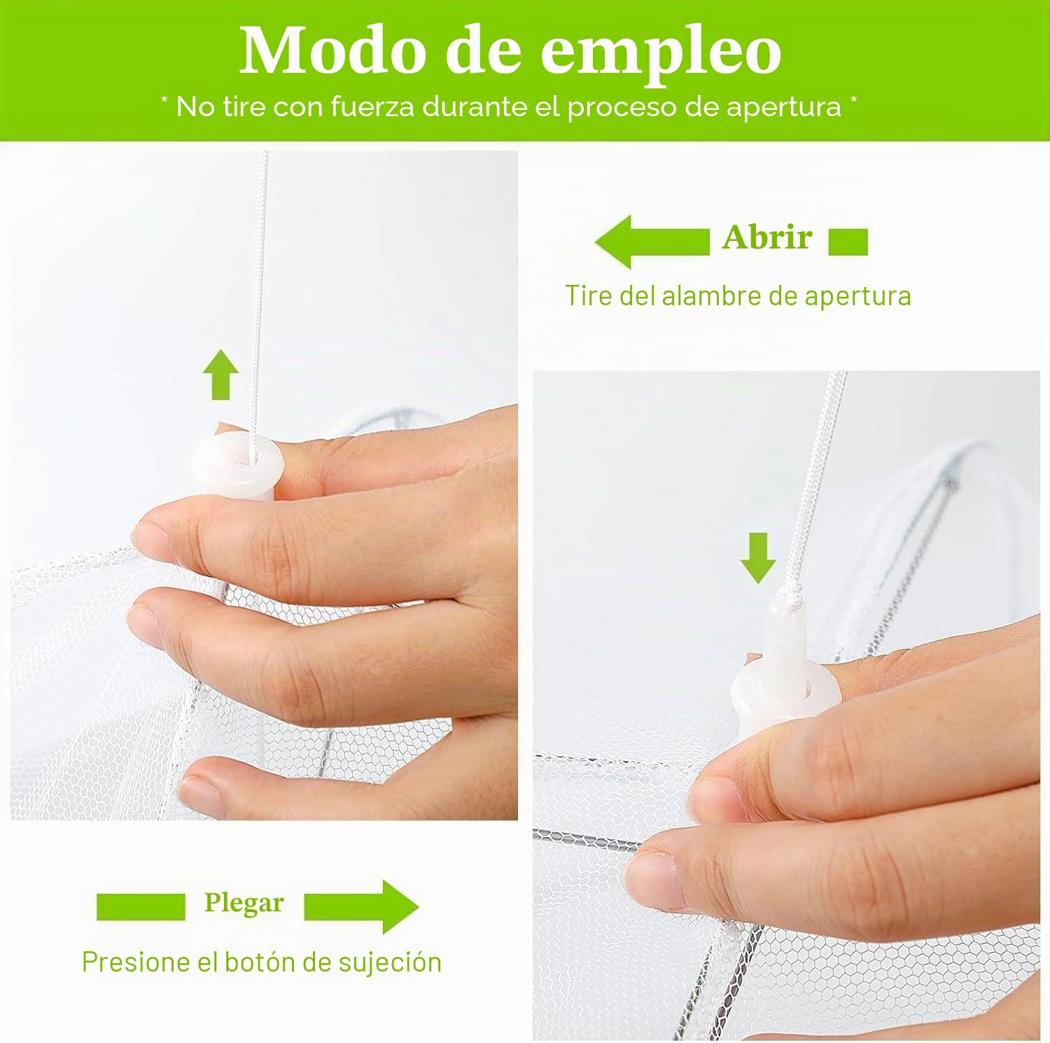 Homealexa 6PCS Campanas Plegables para Comida, Protección contra Moscas, para Comida, Fruta, Picnic, Barbacoa, Blanco, 1 Tamaño XL + 5 Estándar