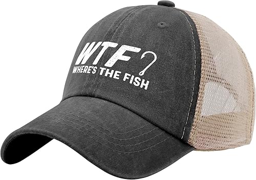 Miniatura 2 de WTF Where's The Fish - Sombrero de pescador para hombre, sombrero de pescador de moda