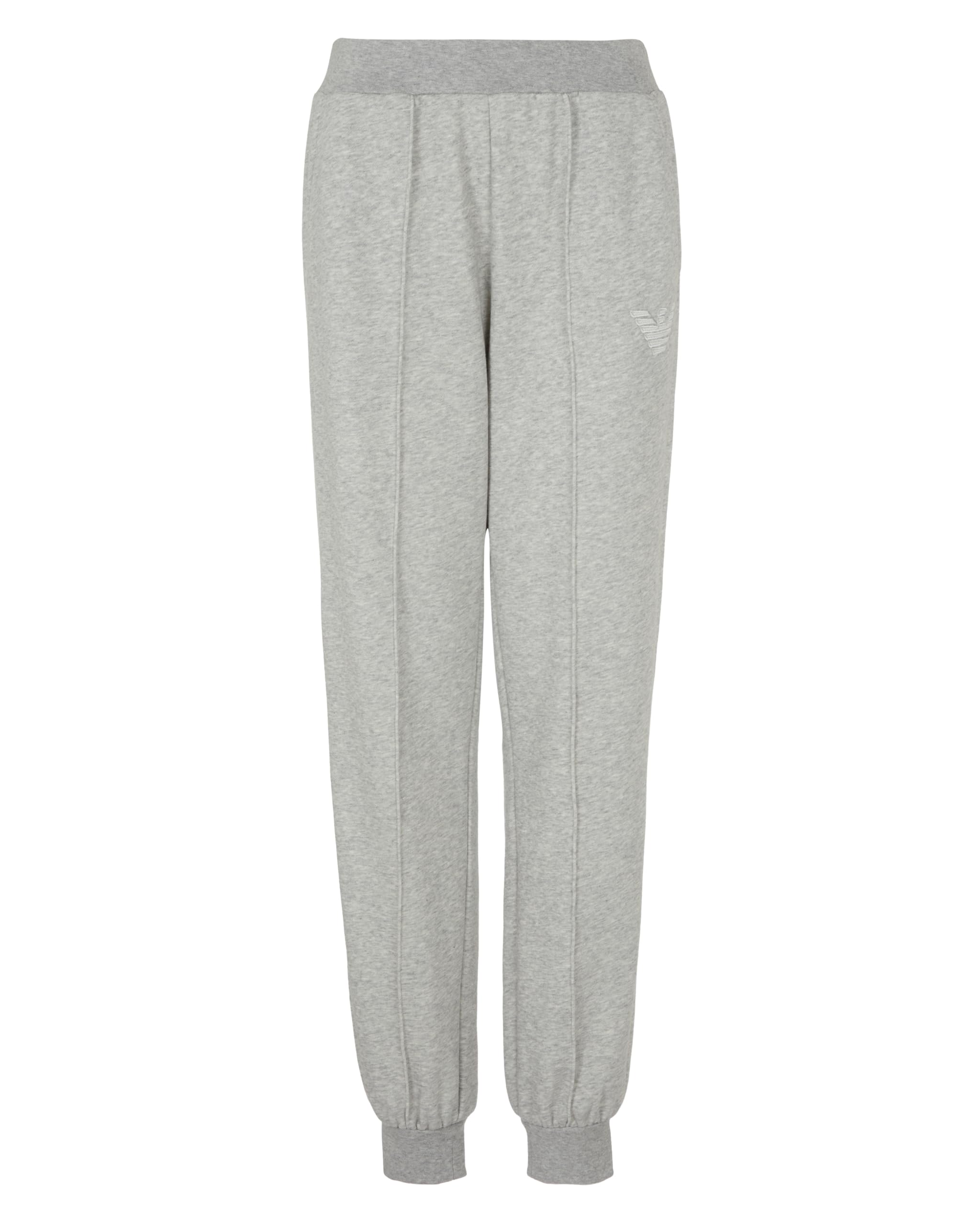 Emporio Armani Woman's Iconic Terry Pants with Cuffs Grey L