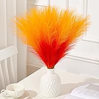 Vista 28 de Serwalin Decoración de Hierba de las Pampas, Decoración de Pampas Negra, 17 pulgadas, 6 piezas de Hierba Sintética de Pampas, Decoración Moderna