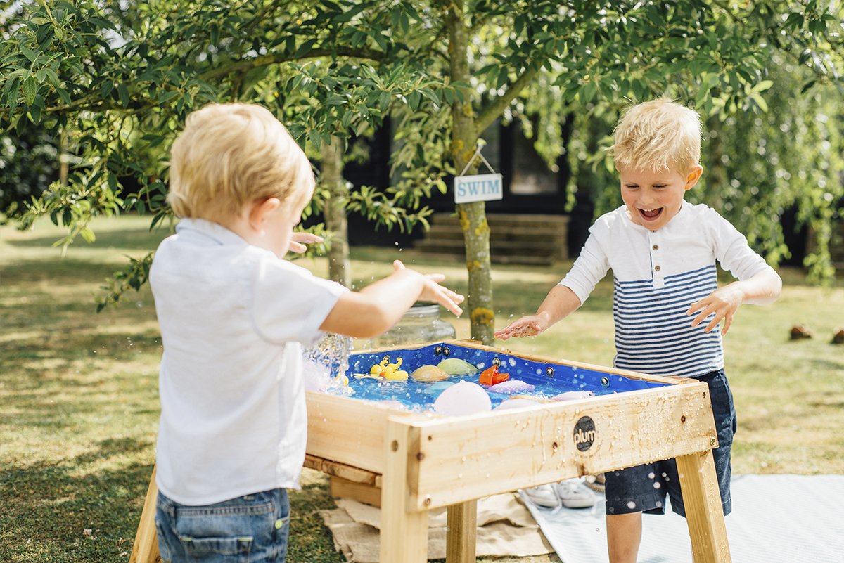 Plum Products Build and Splash - Mesa De Juegos con Agua Y Arena Madera