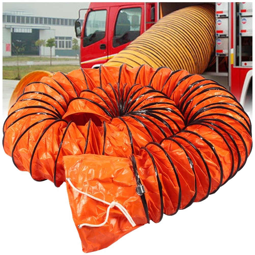 Manguera Flexible de PVC para conductos, conducto telescópico portátil para Sistemas de climatización, Manguera de ventilación para extractores y sopladores,10m/32ft,Dia 15cm(5 9/10")