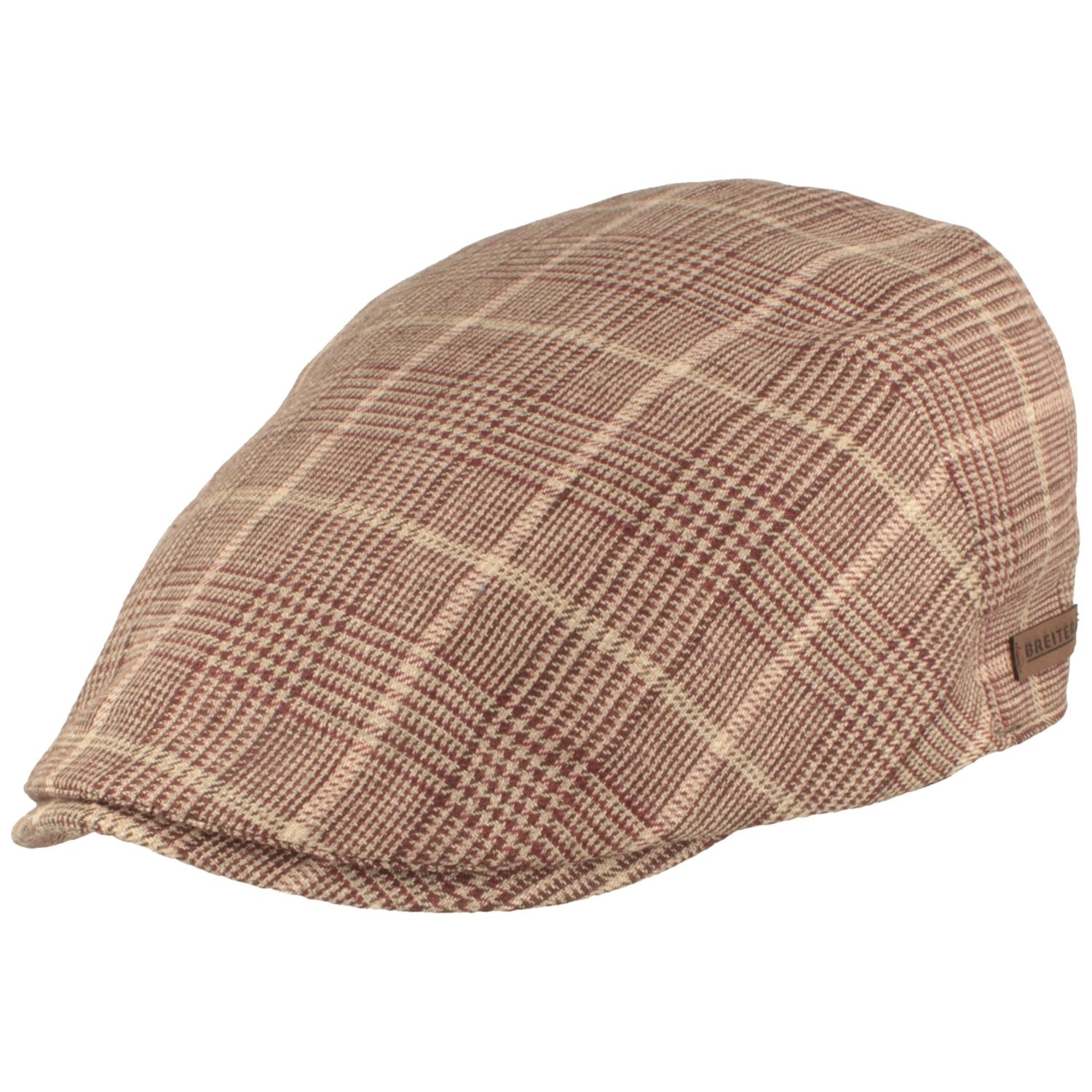 Breiter Herren Schiebermütze Flatcap Schirmmütze 100% Leinen Futter aus Baumwolle Mütze Leicht & Bequem Newsboy Cap