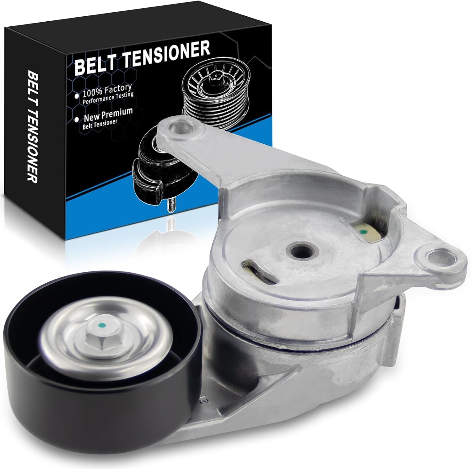 38397 Drive Belt Tensioner Assembly with Pulley for:-Chevy Equinox Malibu Impala for:-GMC Acadia Terrain for:-Cadillac CTS for:-Buick Enclave for:-Pontiac G6 for:-Saab 9-3 for:-Saturn Aura