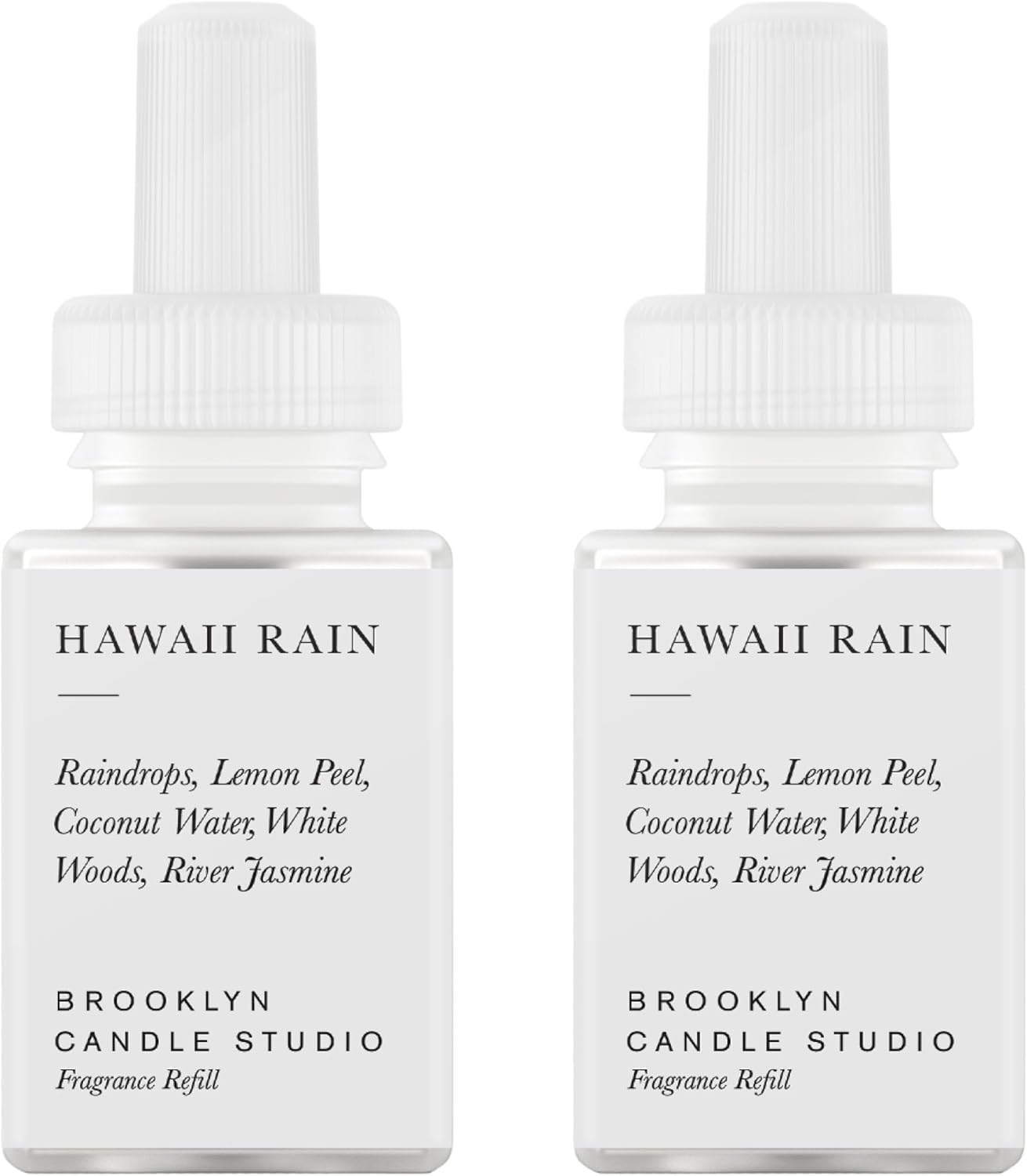 Pura & Brooklyn Candle Studio Home Scent Refill - Smart Home Air Diffuser - Up to 120-Hours of Luxury Fragrance per Refill - Home Essential - Clean & Safe Diffuser Fragrance - 2 Pack, Hawaii Rain