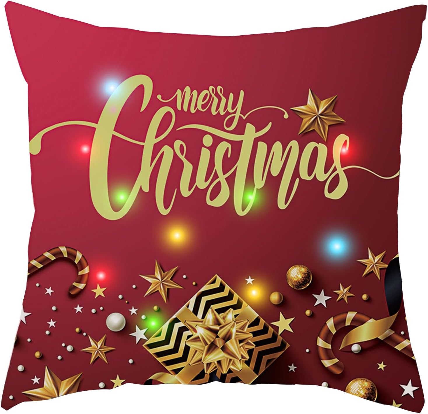 IcassE Christmas Light Pillow Covers Holiday Pillow Cover