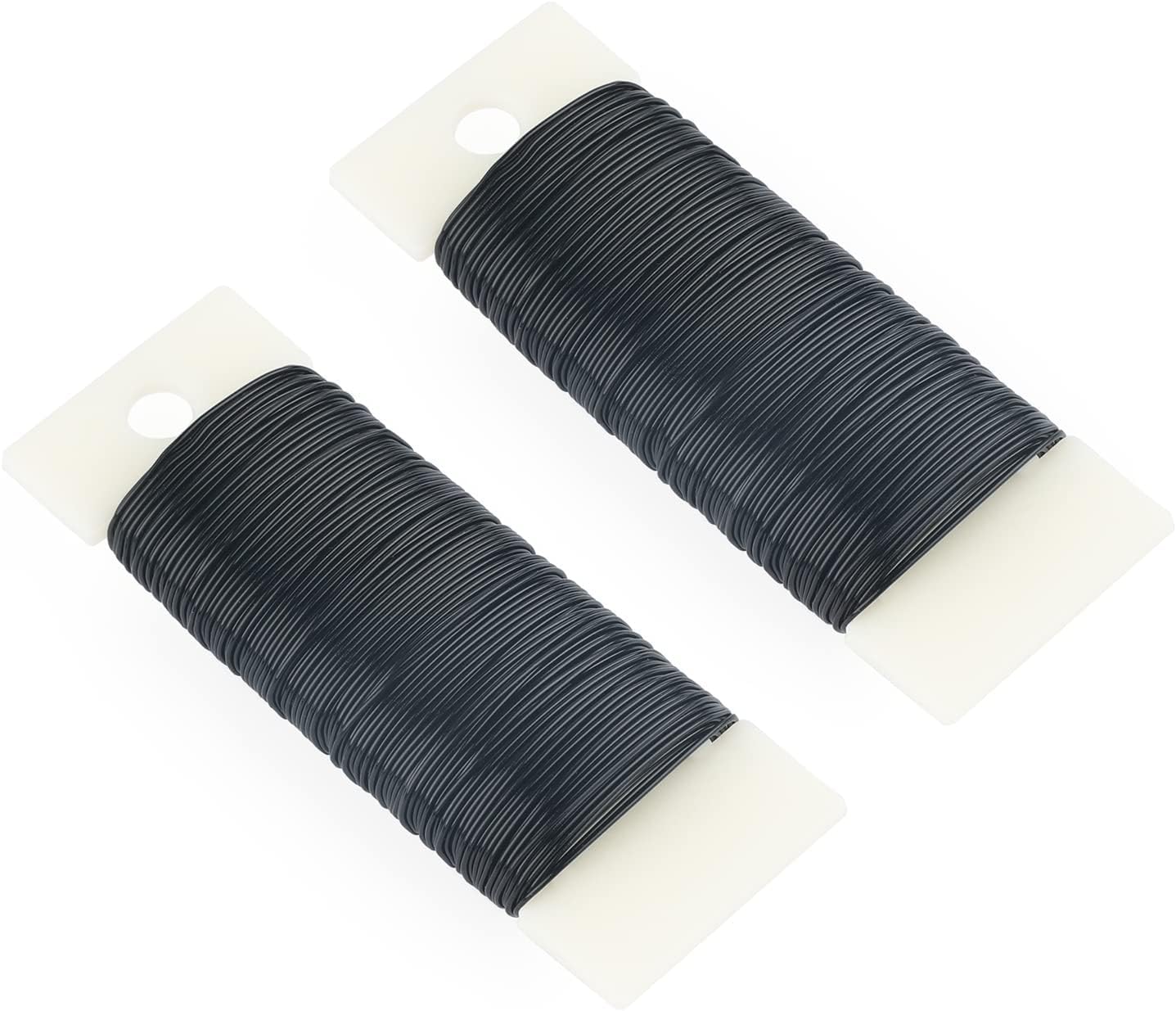 – 2 x 38M Black Florist Wire - 0.7mm (22 Gauge) Paddle Wire for Floral Arrangements, Crafts, and DIY Projects