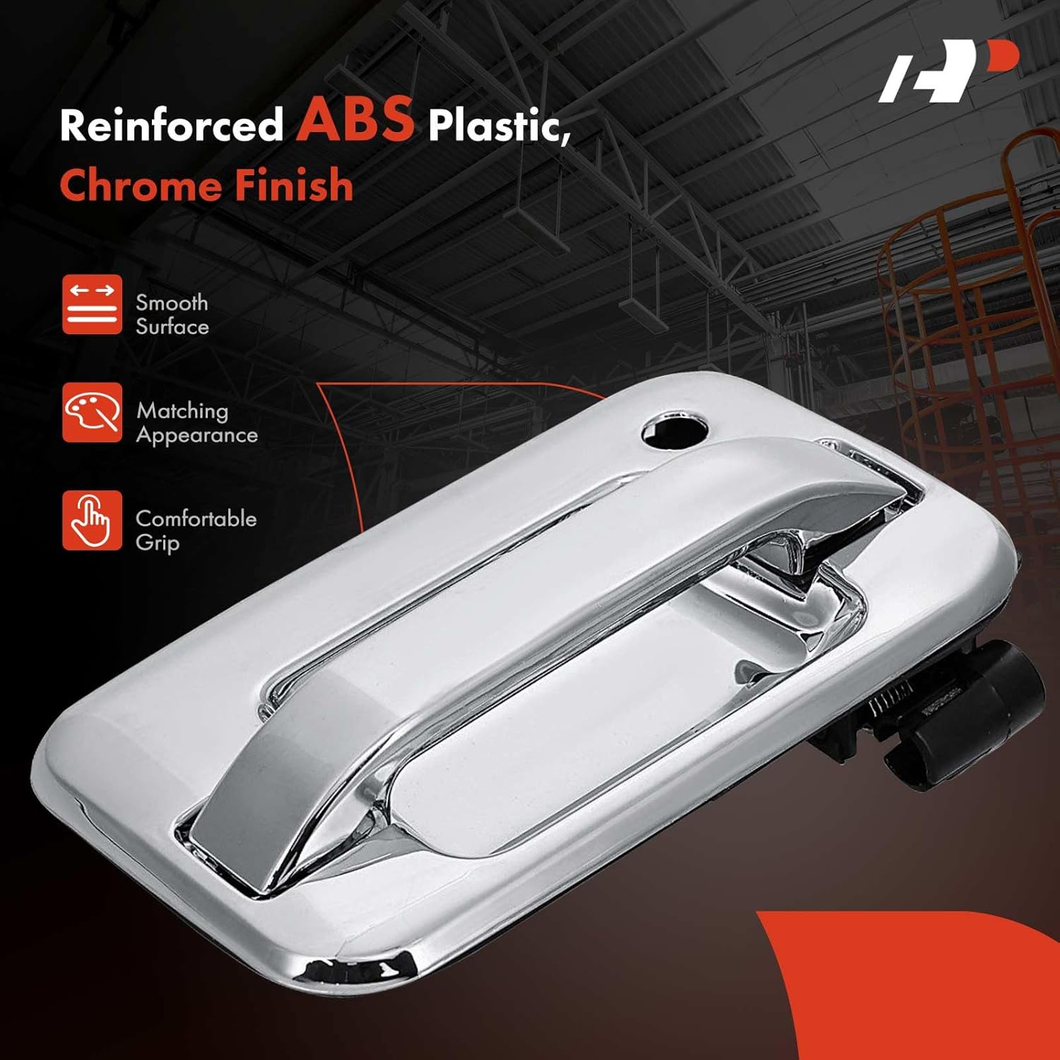 A-Premium Front Right Passenger Side Exterior Door Handle Compatible with Ford F-150 F150 2004-2014 & Lincoln Mark LT 2006-2008, Chrome, Replace# 6L3Z1522404ABCH