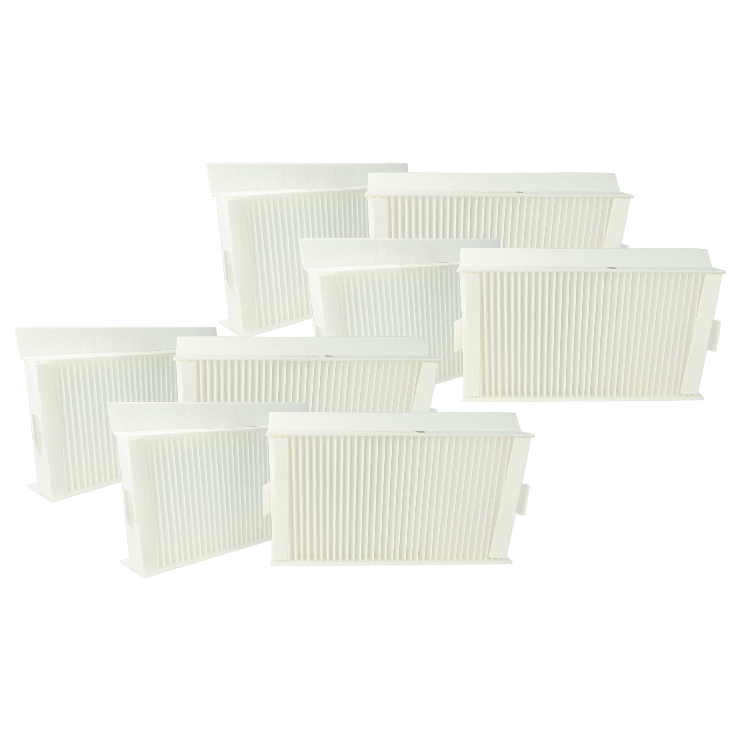 vhbw set di 8x filtri compatibile con Zehnder ComfoAir 180 Enthalpie, 180 sistema di ventilazione - Filtri G4 / F7, 24 x 12 x 5 cm, bianco