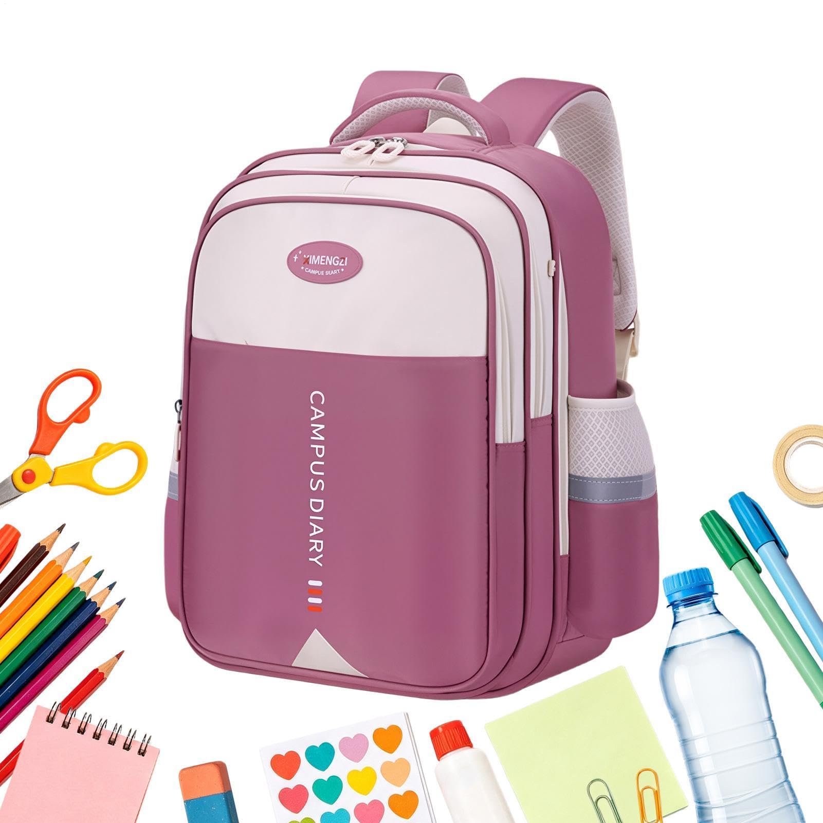 Zaino scolastico per bambini, leggero, impermeabile, di grande capacità | Borsa scolastica per bambini prescolare, zoo, parco, giardino, campeggio, picnic, passeggiate, ristorante, snack, giocattoli