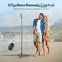 Vista 6 de ULANZI TT88 - Trípode magnético para iPhone 17, palo selfie extensible de 57 pulgadas con control remoto, clip de teléfono 2 en 1 y soportes dobles