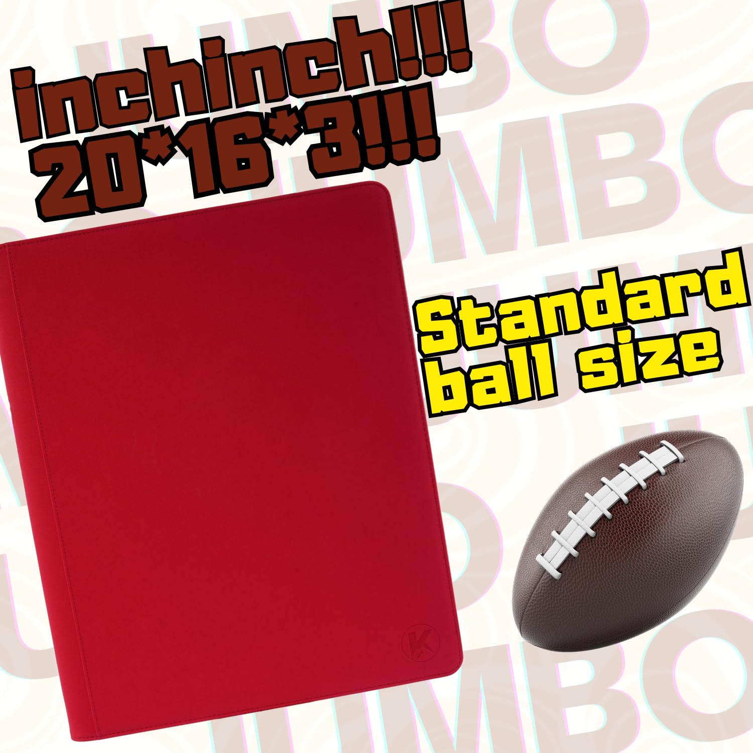 KUOOKING Jumbo Toploader Binder - Holds 640+ Top Loaders for Cards, 16 Pocket Top Loader Binders with Sleeves for 3