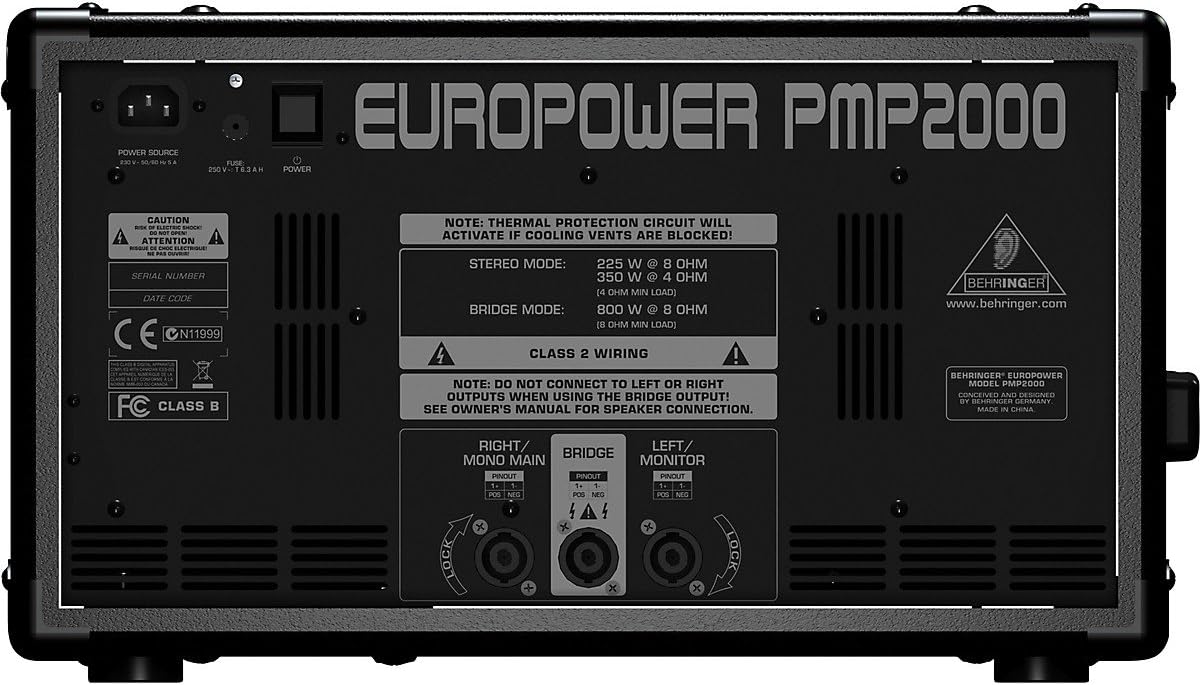 配信機器・PA機器・レコーディング機器 Behringer EUROPOWER PMP2000 Behringer PMP2000D 14-channel 2000W Powered Mixer | Sweetwater