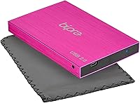 Vista 5 de Disco duro delgado de bolsillo externo USB 2.0 de 1 TB - Rosa dulce - Ntfs