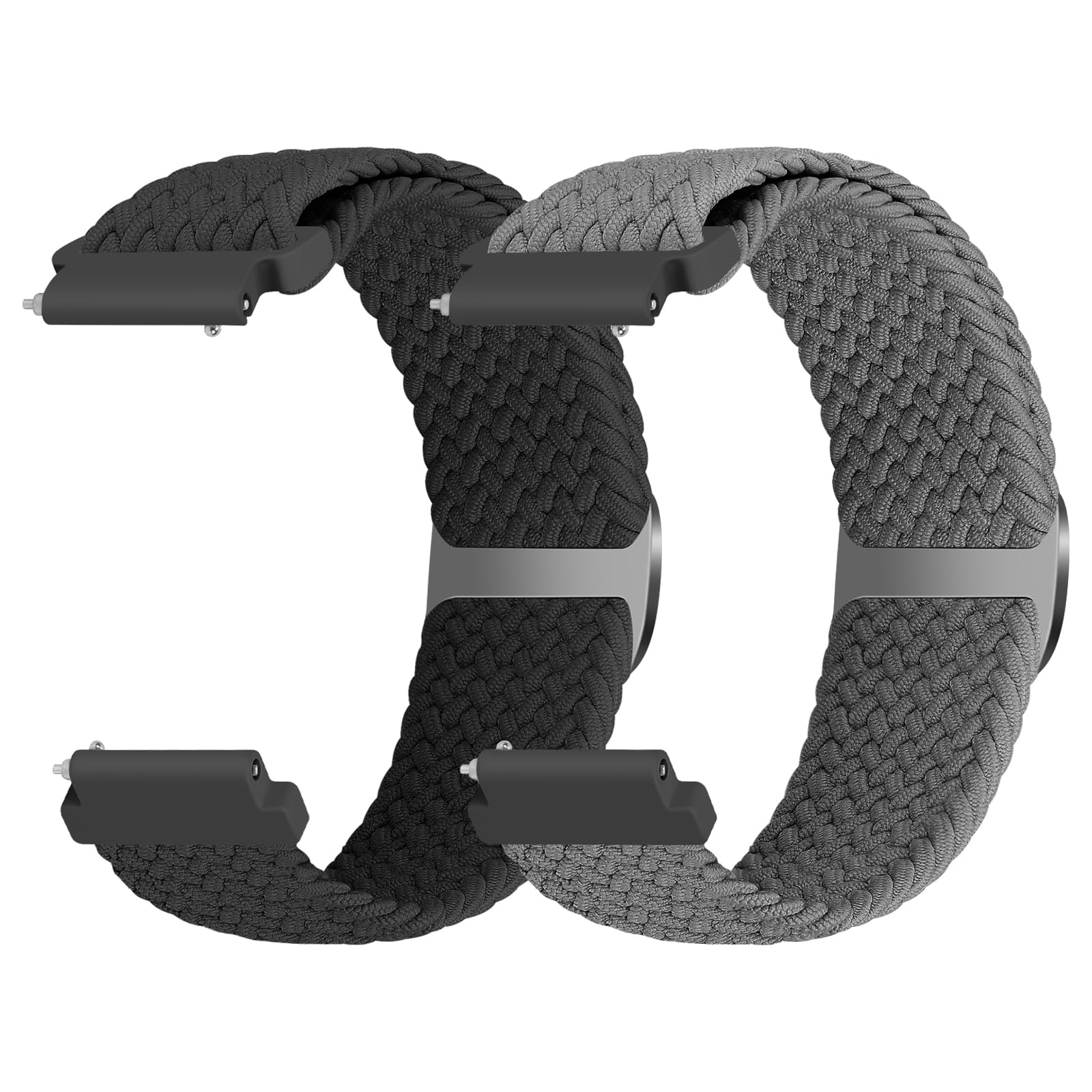 Correas trenzadas de 20mm compatibles con Amazfit GTS/GTS 2(2Mini)/GTS 3/GTS 4 Mini/Active/Active 2/Bip 3;Samsung Galaxy Watch 7/6/5 40mm 44mm, Pulsera deportiva elástica suave para mujeres y hombres.