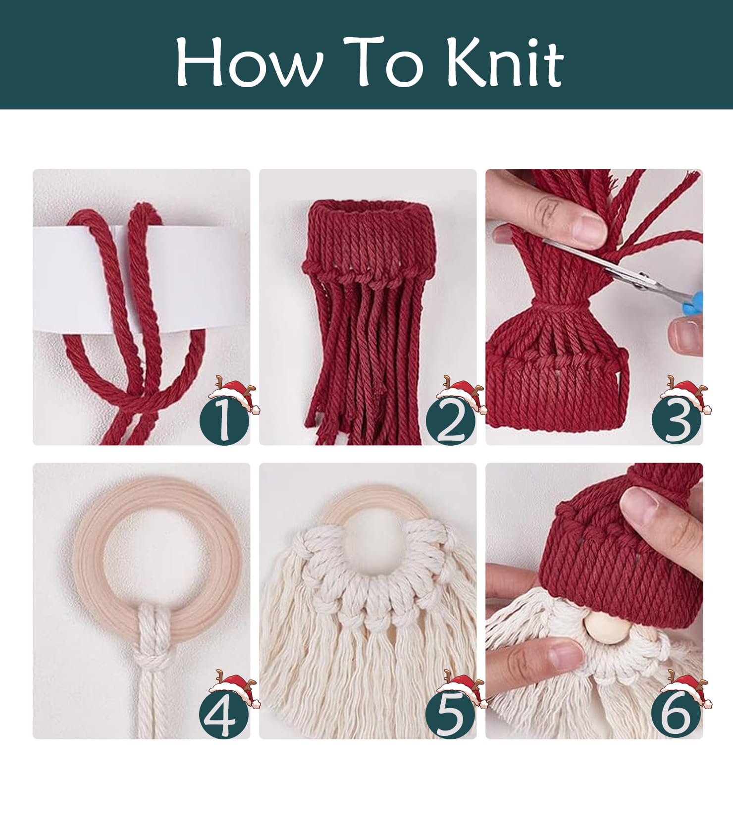 Décoration De Noël Kit De Macramé Arbre De Noël Macramé Tissé Kit DIY Macramé Arbres De Noël Tissés DIY Suspensions Murales Macramé Arbre De Noël Décorations Boho