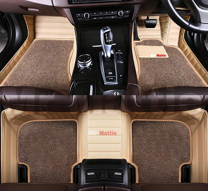 10D Car Foot Mat for Mercedes E-250 (2017-2019) | Premium Leather | Luxurious & Elegant Look | Waterproof and Washable | Custom Fitted Car Floor Mat - Biege
