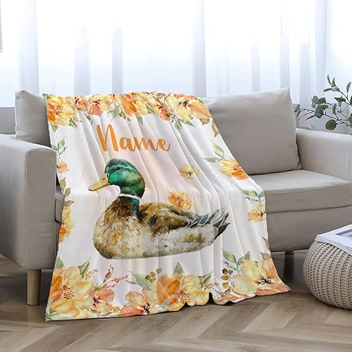 Miniatura 217 de Manta personalizada con diseño de jirafa y elefante, manta de franela suave, acogedora y ligera con nombre para sofá, cama, sofá, regalo, unisex
