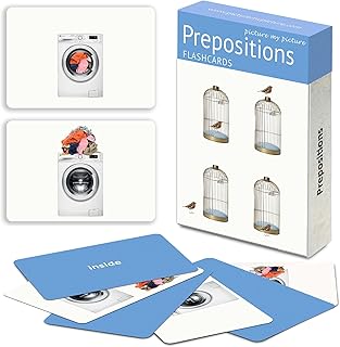 Picture My Picture Prepositions Flash Card Set – Speech Therapy Tool for Vocabulary, Communication & Thinking, Scratch-Res...