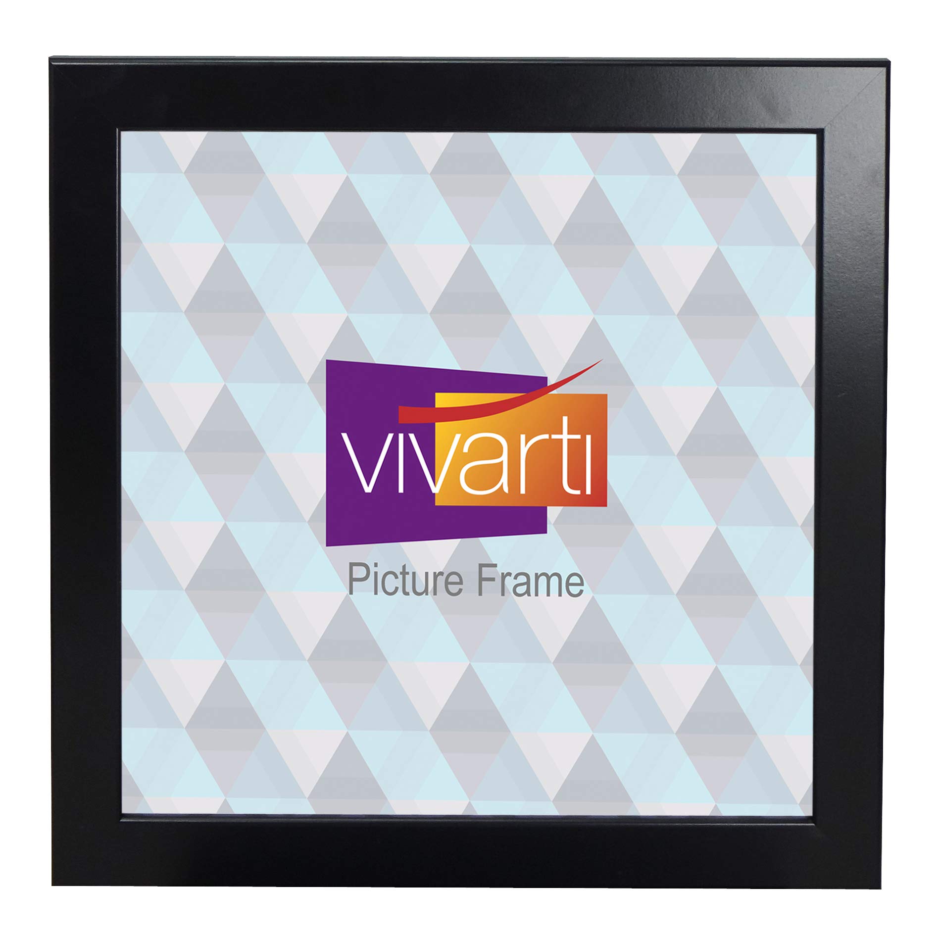 Vivarti Matt Black Picture Frame (30 X 30 Cm) Portrait Or Landscape Photo Frame With Clear Styrene Sheet & Wall Mounted Hook For Pictures, Posters, Decor, Certificate Frame