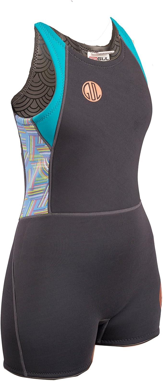 Gul Ladies Surflite 3mm FL Short Jane Wetsuit 2021 Graphite/Teal 12