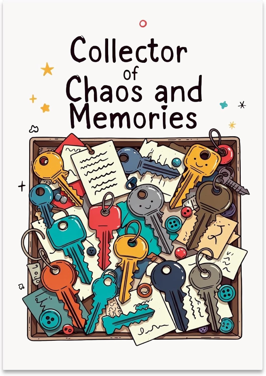 Home Organization Poster Print - Collector of Chaos and Memories - 13x19 - Whimsical Decor Style
