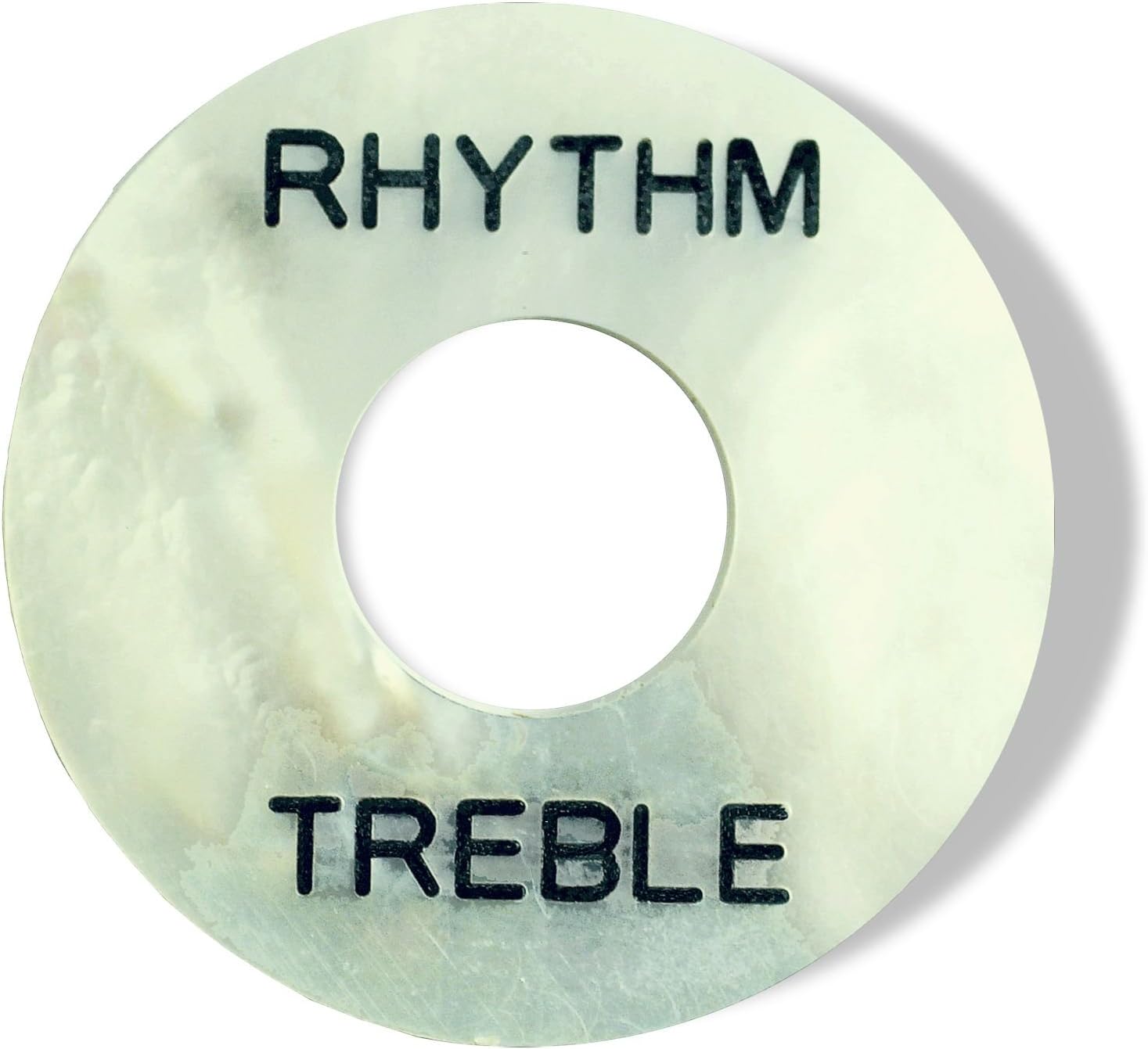 Toggle Switch Plate, White Mother of Pearl Shell, Rhythm Treble