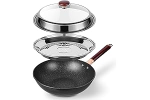 12.5" Wok Pan - Nonstick Ceramic Ultimate Deep Fry Pan