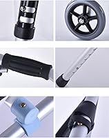 Vista 8 de Caminante plegable con ruedas, ayuda de pie, portátil, ligero, aleación de aluminio