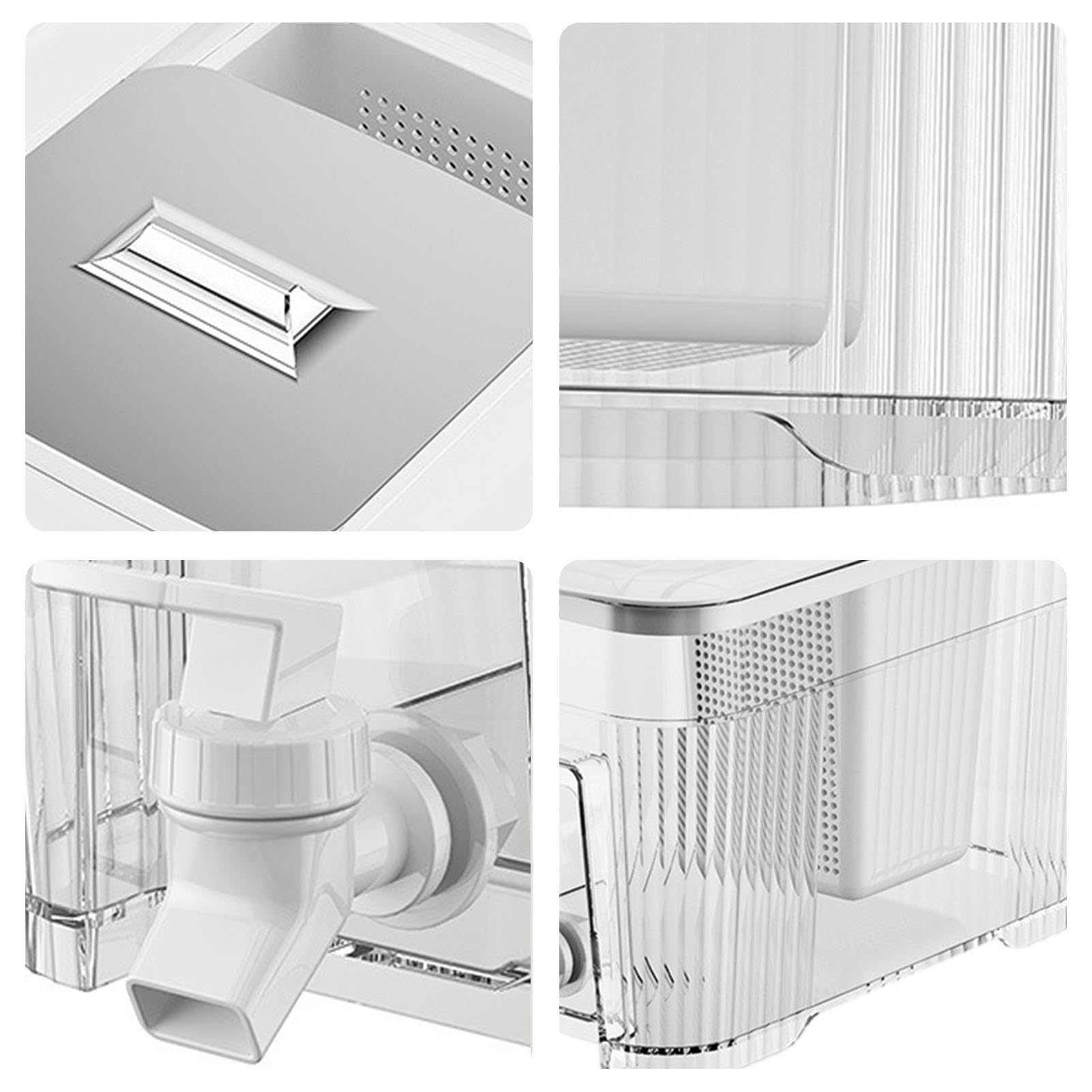 Dispensador De Bebidas con Grifo, 6L Dispensador De Agua para Frigorífico, Dispensadors De Limonada Recargable, Reutilizable Recipiente De Agua Frigorífico, Dispensadors De Jugos para Jugos, Bebidas