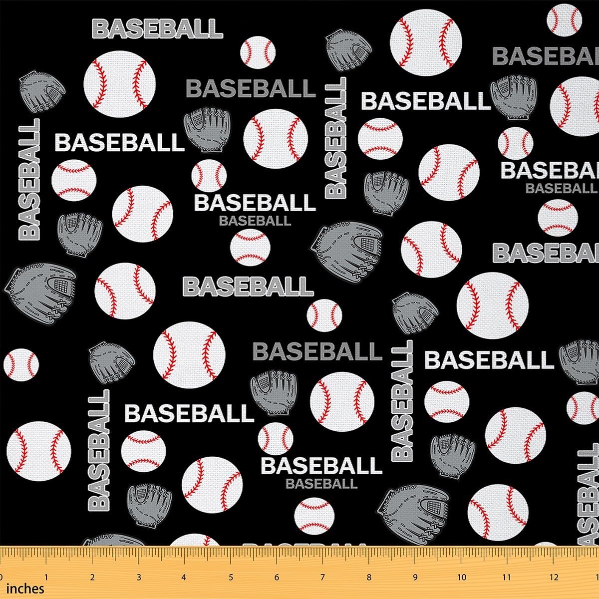 Homemissing Baseball Upholstery Fabric for Chairs Baseball Gaming Fabric by The Yard Sports Game Waterproof Outdoor Fabric for Chairs Gift for Baseball Lover Reupholstery Fabric 1 Yard (L92*W150cm)
