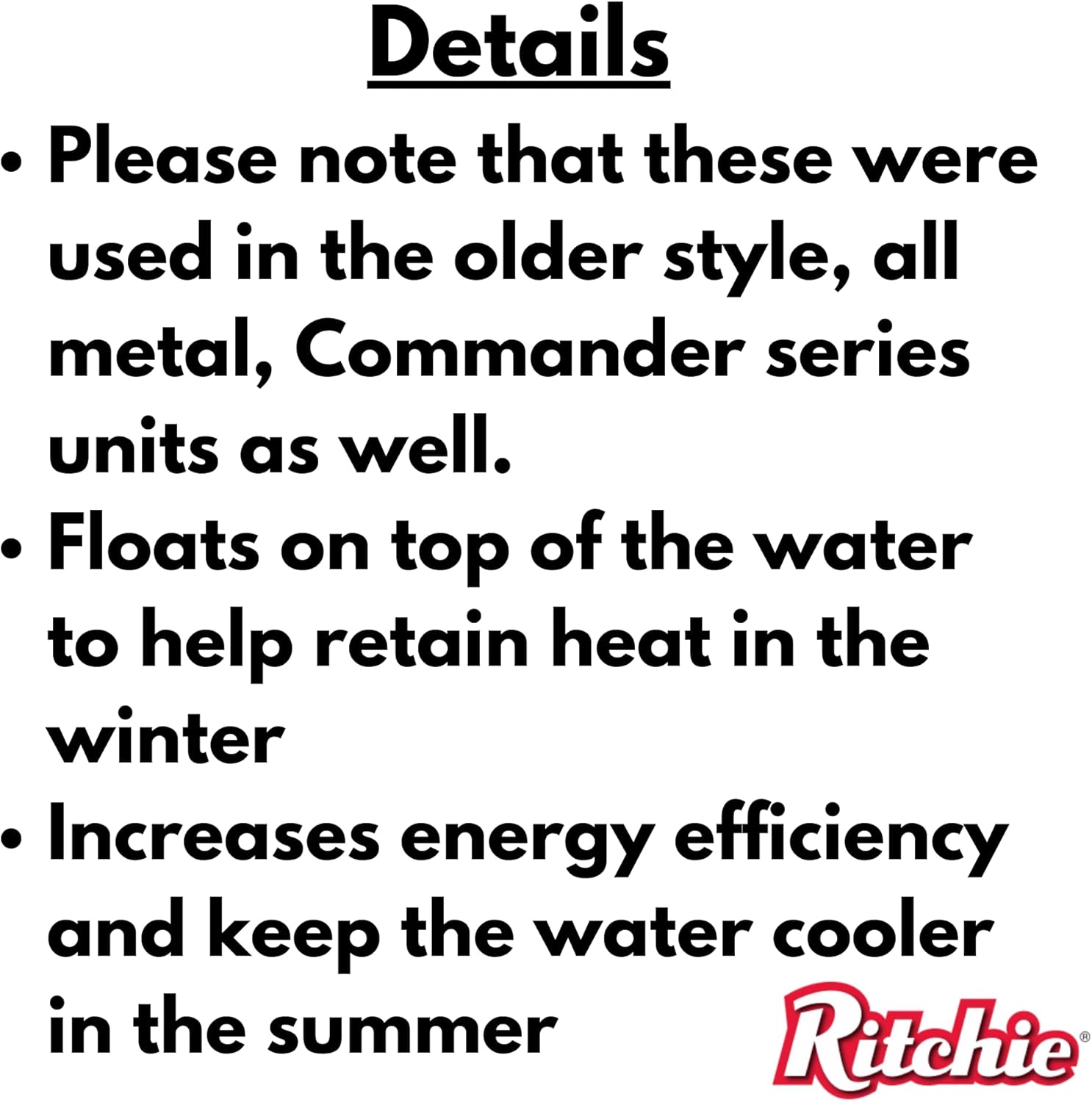 Ritchie EcoFount Thermal Cap 14412 – Durable Plastic Float Cover for Livestock Waterers, Retains Heat in Winter, Keeps Water Cooler in Summer, Fits All EcoFount Units, 10 5/16" Diameter