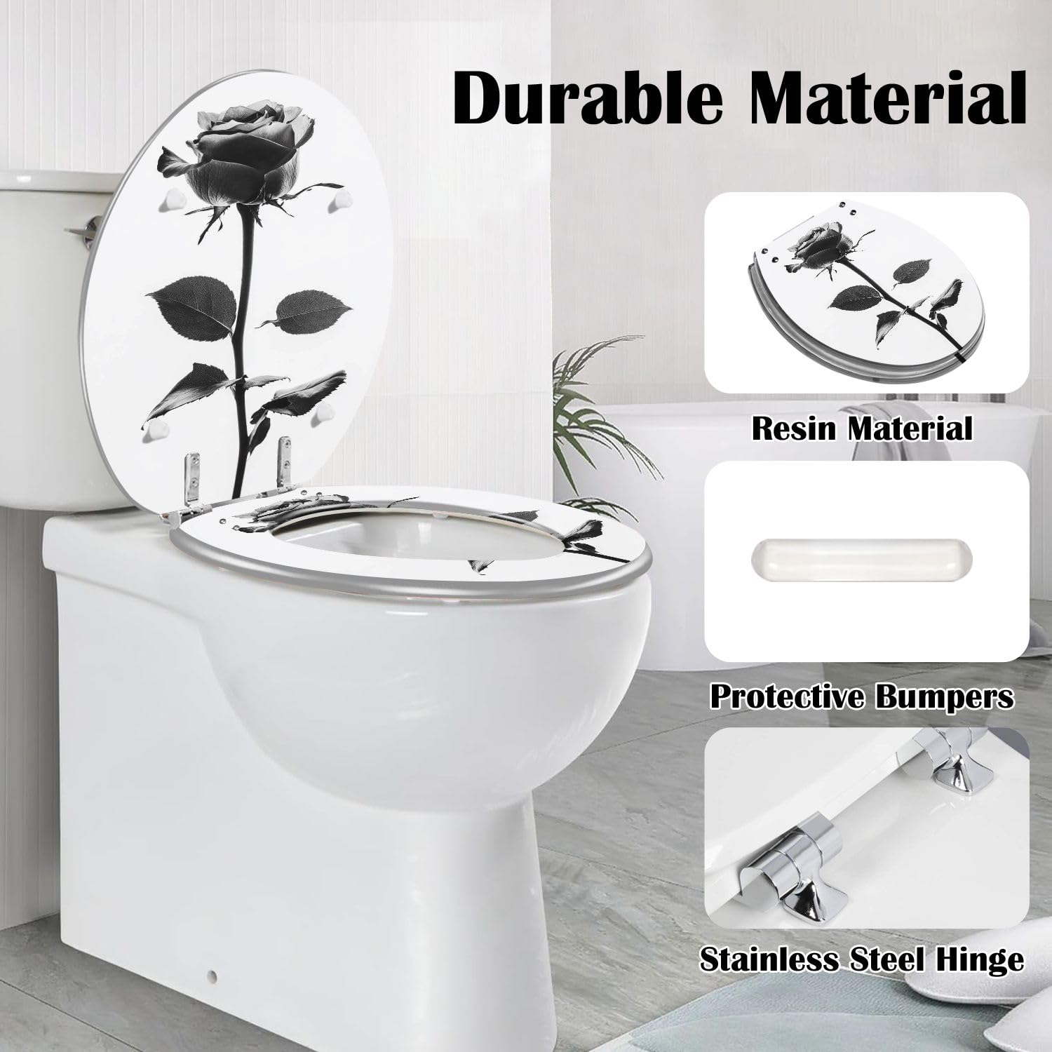 Sedile WC generico con chiusura ammortizzata per bagno