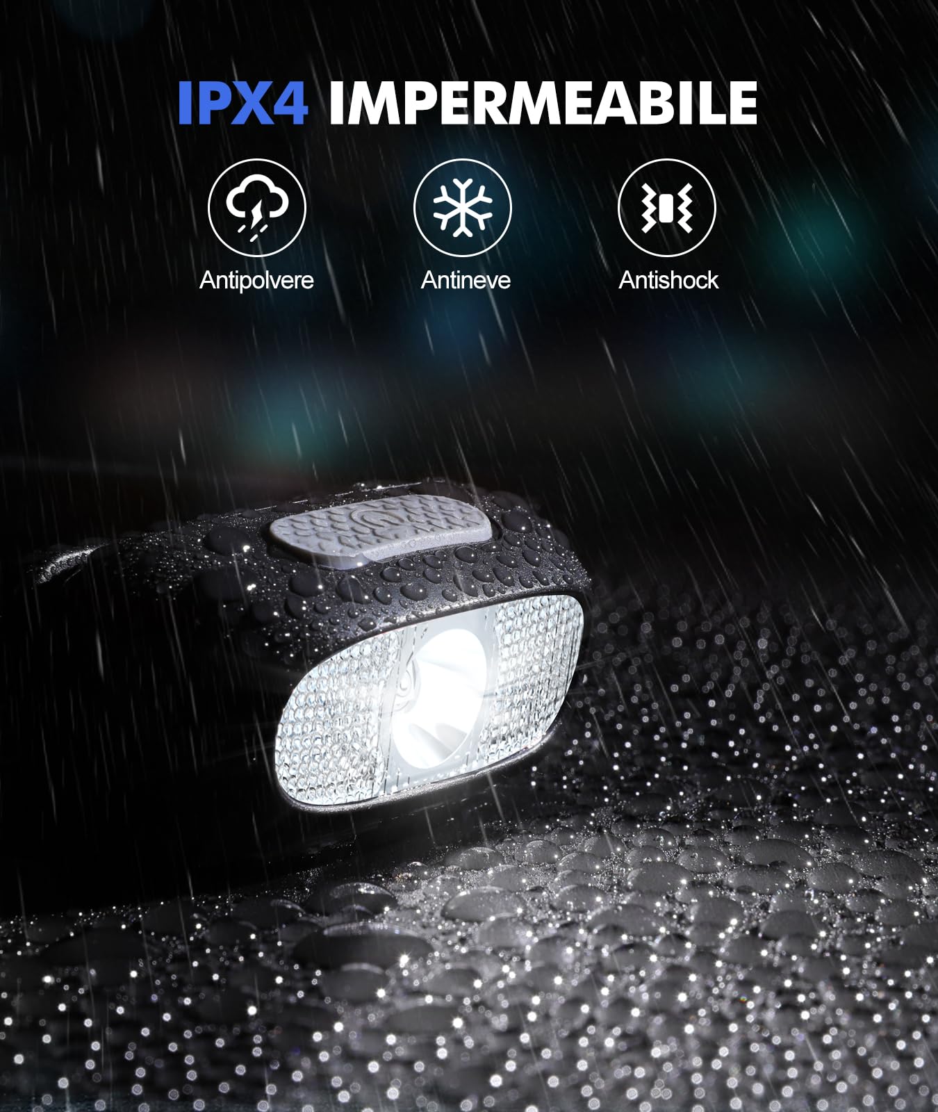 EOIWUY Torcia Frontale LED Ricaricabile, 2 Pezzi Lampada Frontale Super Luminosa con 5 Modalità (Luce Rossa e Bianca), Impermeabile & 60° Regolabile Torcia da Testa per Campeggio/Trekking/Corsa
