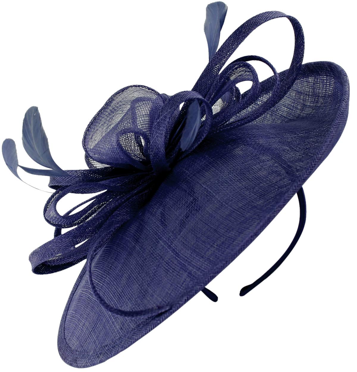 Failsworth Women's Cobalt Millinery Loops And Feathers Disc Headpiece In Size: One Size