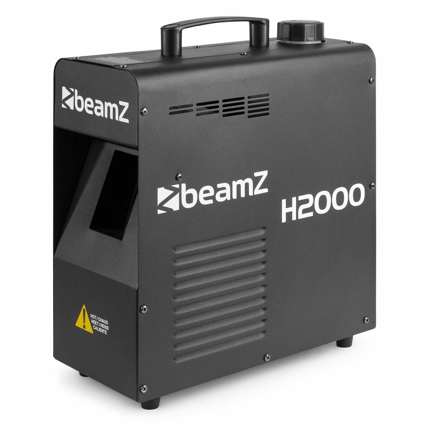 BeamZ H2000 Nebelmaschine, Hazer 1700 Watt mit DMX, Fazer, Smoke, Fog Machine, professionelle Dunst Maschine für Bühnen, Discotheken oder Großveranstaltungen, schwarz