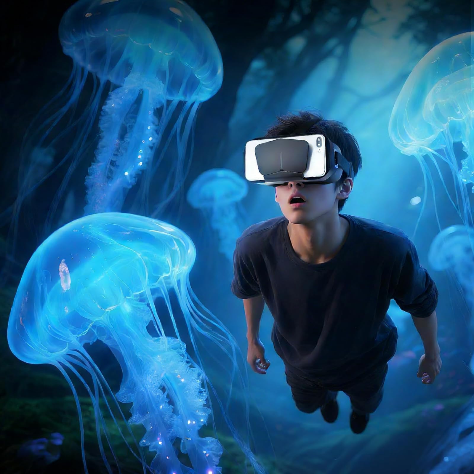 VR okulary do telefonu komórkowego, z pilotem zdalnego sterowania, okulary 3D VR, do gier i filmów 360 stopni, idealne do smartfonów 5~7 cali
