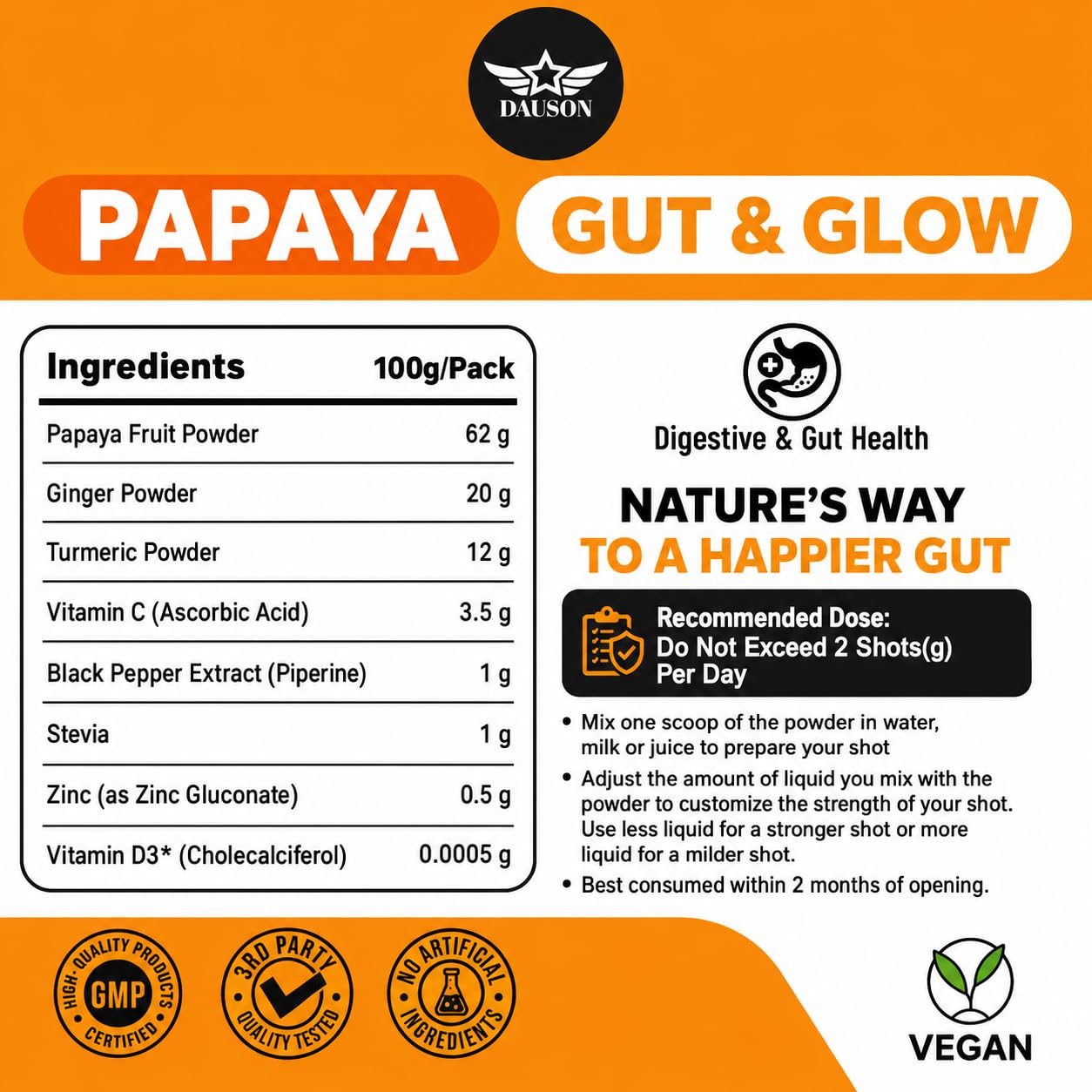 Papaya Shots For Healthy Gut & Glowing Skin — Amazon image 2