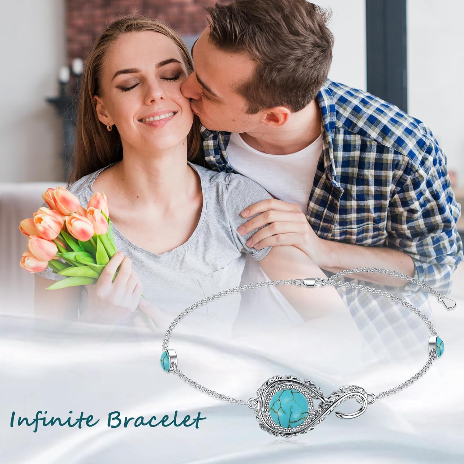 Natural Turquoise Bracelet 925 Sterling Silver Real Turquoise Gemstone Adjustable Link Western Boho Jewelry Gifts for Women - Image 6