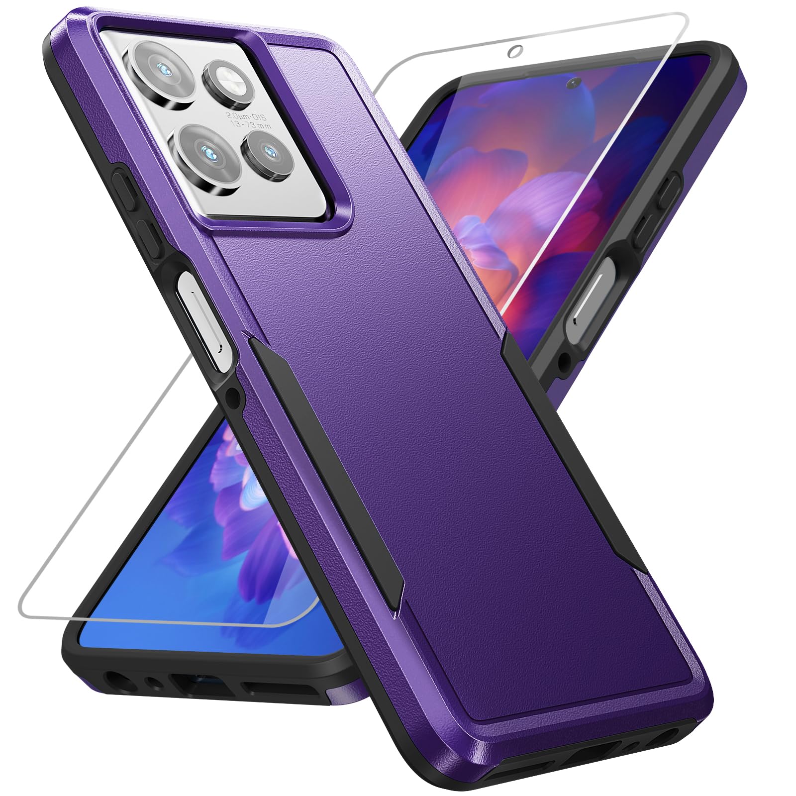 for Moto G Power 2025 Case, with HD Screen Protector [Military Grade Drop Tested] Heavy-Duty Tough Rugged Shockproof Protective Case for Motorola G