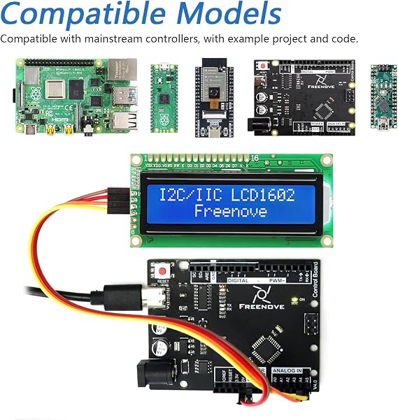 Freenove I2C IIC LCD 1602 Display Serial 16x2 Screen New Type