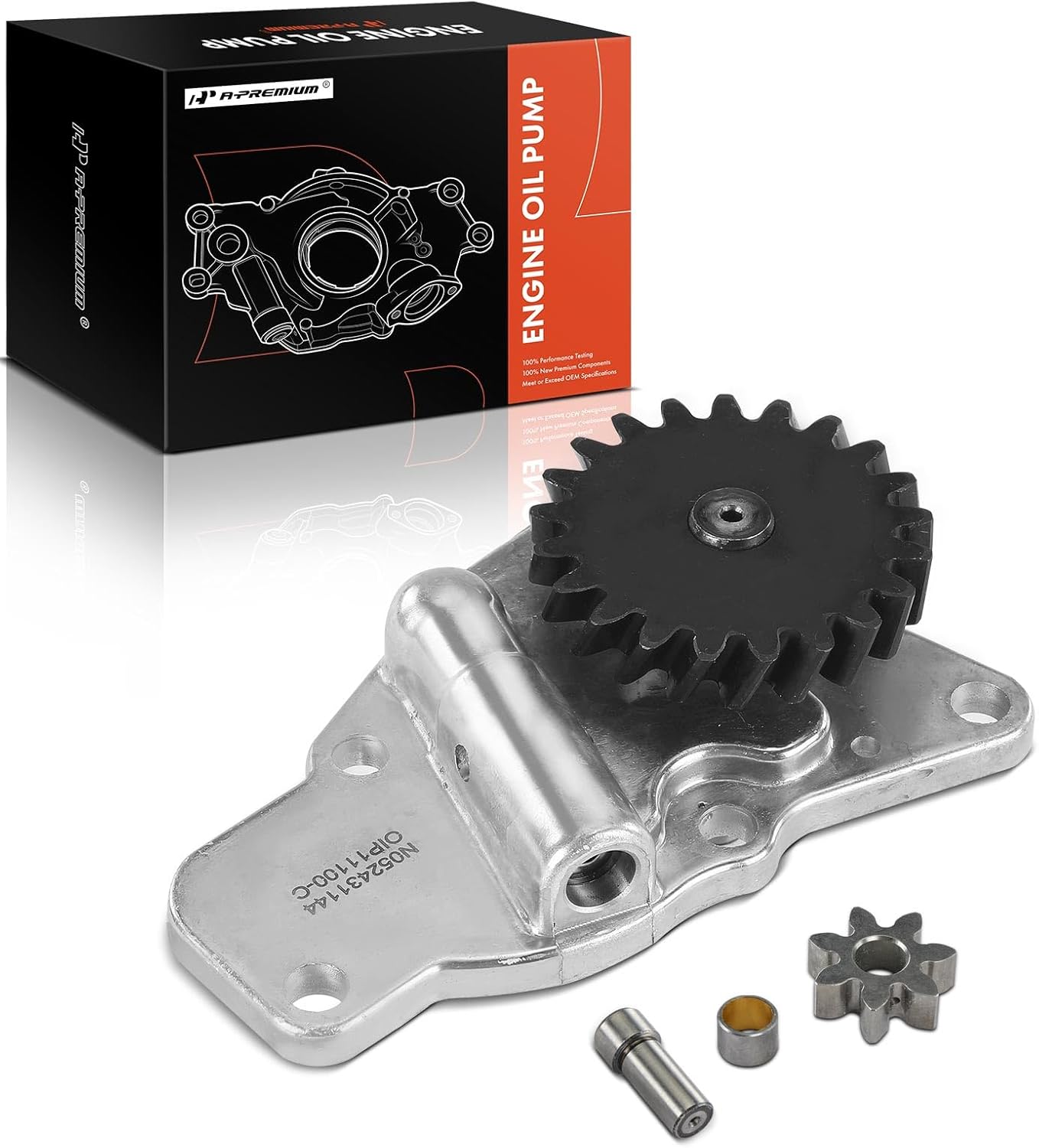 A-Premium Engine Oil Pump - Compatible with Komatsu Engine: 4D95L-1AA/1AA-7/1BB/1CC, 4D95L-1FF/GG/W/BW, 4D95L-1K/1L, 4D95L-E-2A, 4D95LE-3-65, 4D95L-W-1, 4D95S-1H/1J, Replace# 6204511100, 6204511201