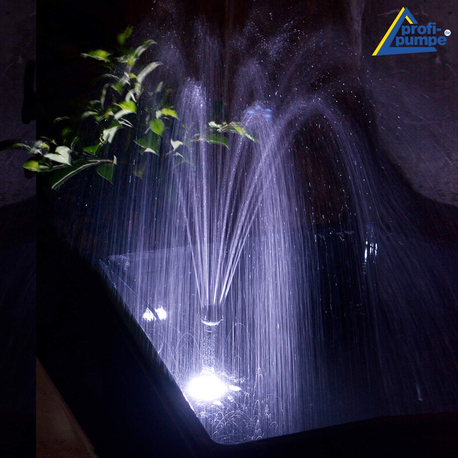 Profi-Pumpe® Oslo 300 | Kit Bomba Solar para Estanque con Batería y Mando | Panel 3W Marco Aluminio | 300 l/h con Luces LED | Fuente Solar Completa para Jardín y Terraza | Calidad Profesional