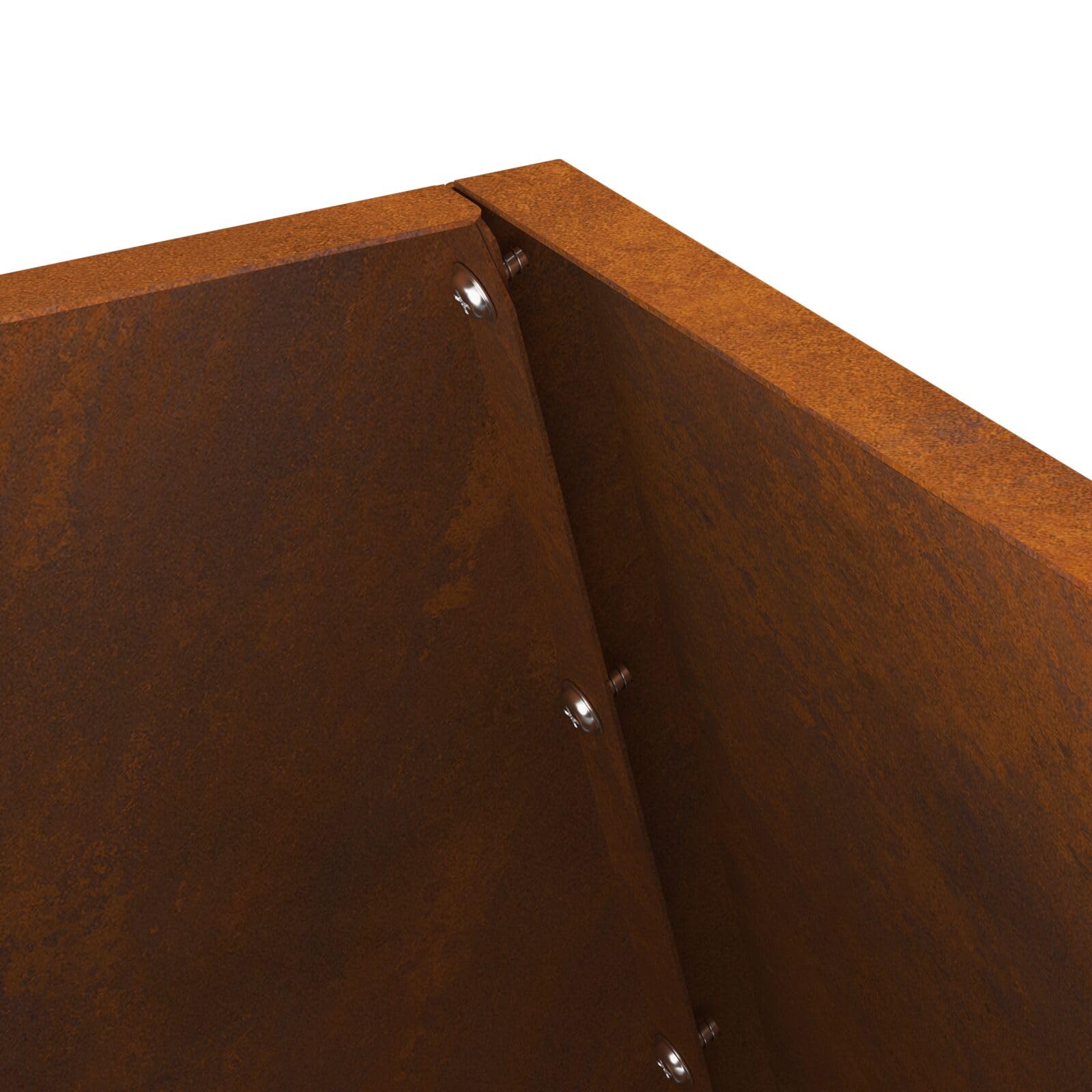 Palenisko ze stali corten 50x50x100 cm - 858989