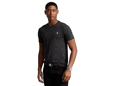 Polo Ralph Lauren Classic Fit Jersey Crew Neck T-Shirt (Black Marl Heather) Men