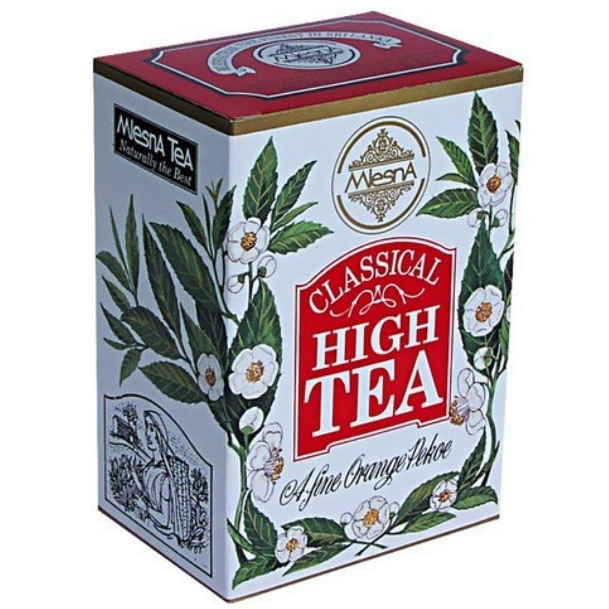 Mlesna Classical High Tea Black Tea - Fine Orange Peoke Tea Pure Ceylon Sri Lanka Loose Leaf Tea 200g 7oz Tea Box