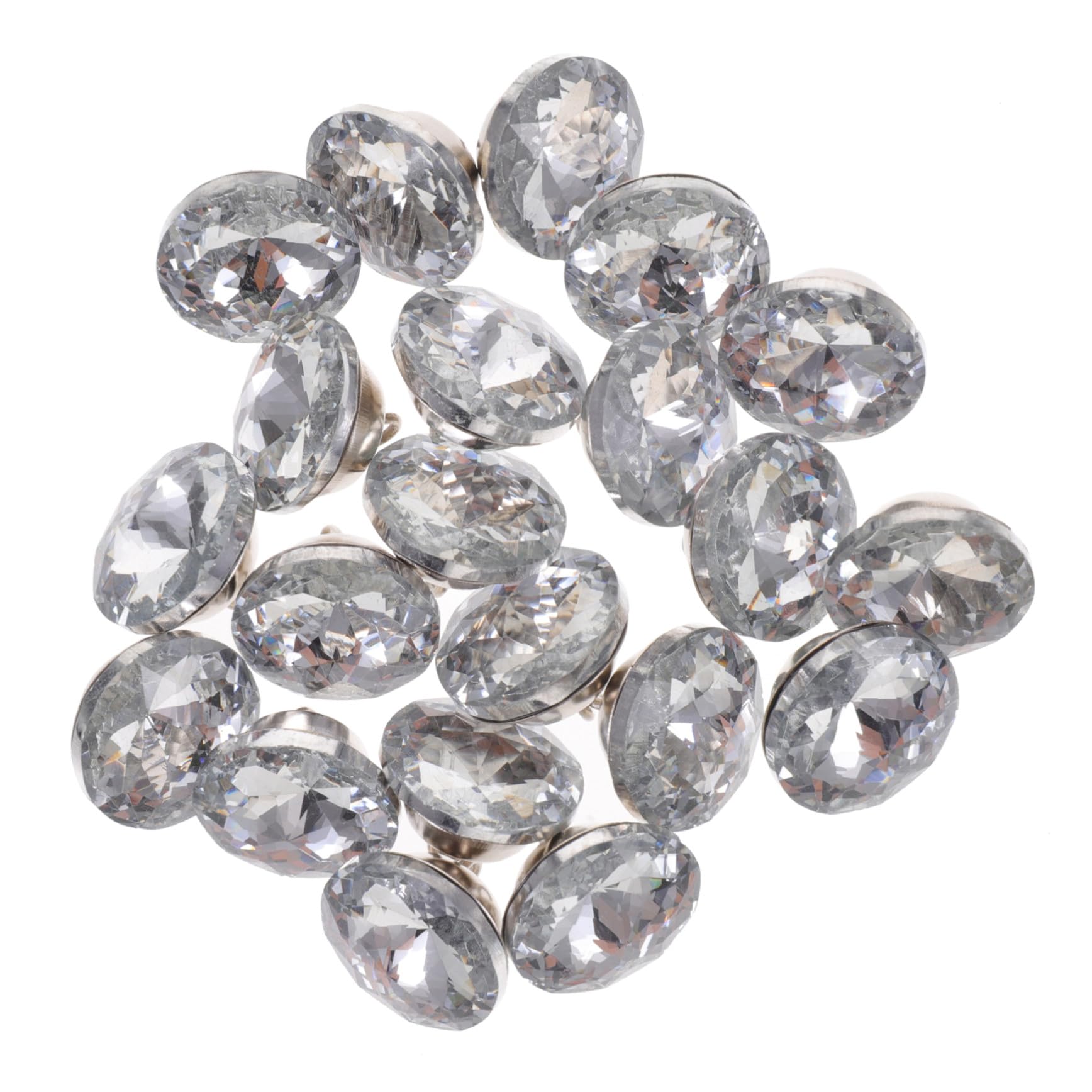 Boutons cristal de fleur transparents pour loisirs créatifs et têtes de lit DIY